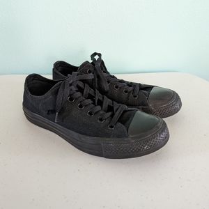 All Black Low Top Converse